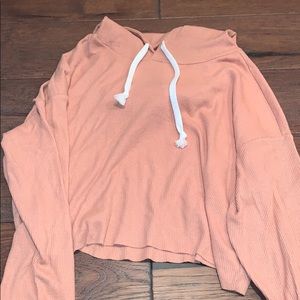 Rue 21 Light Pink Cropped Hoodie👕